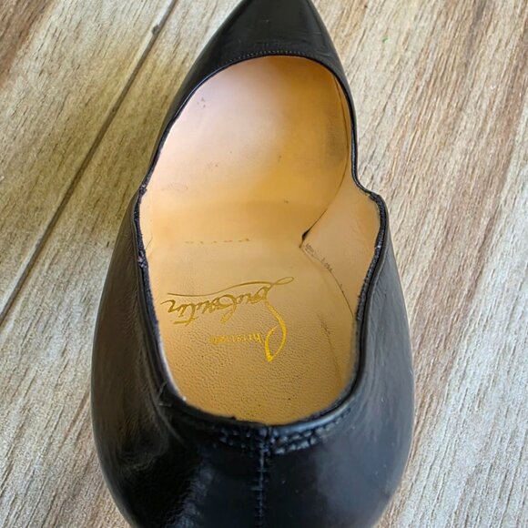 Christian Louboutin Daffodile 160 KID Black Leather Platform Shoes Eur. 37.5 - Picture 10 of 14